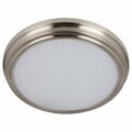 Craftmade X66 Series 1 Light 13in LED Flushmount in Brushed Polished Nickel X6613-BNK-LED